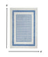 Ivory and Blue Geometric Area Rug